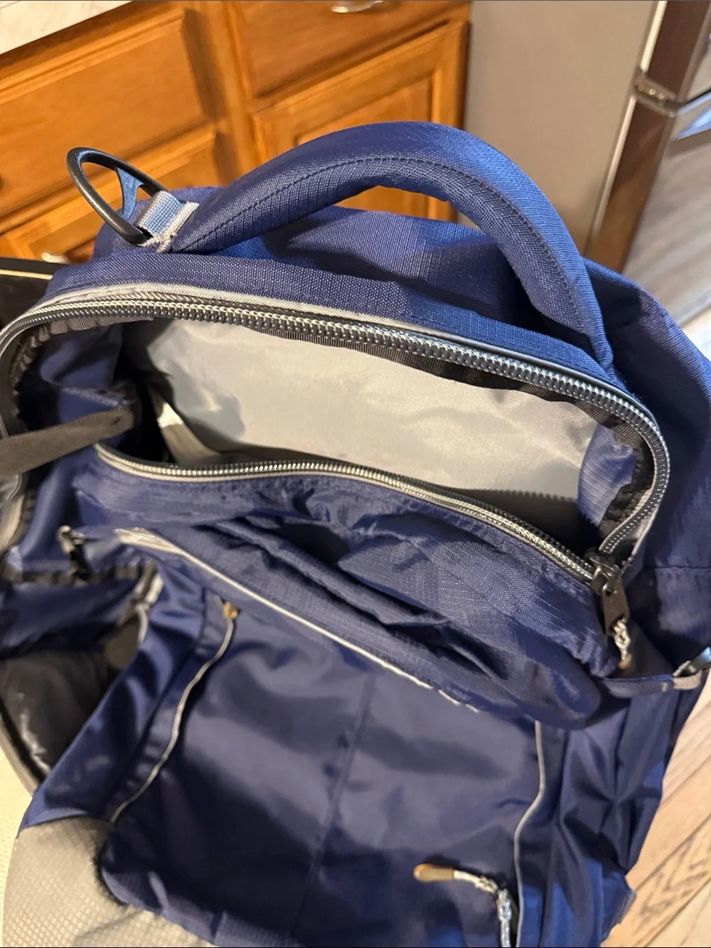 LL Bean Quickload Travel Pack Dark Blue Backpack Duffel Bag Navy Blue